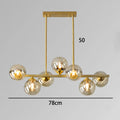 Modern Multi-Head Glass Pendant Chandelier 7 9 Heads 48W Ironware Dimmable AC 90-265V