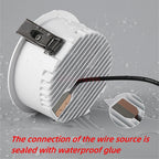 Dimmable Epistar LED Recessed Downlight CRI 90+ 110lm/W PF 0.95 AC 90-260V Ivory Brushed