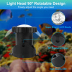 IP68 RGB LED Underwater Pond Spotlight 6 LED Beads 90 Degree Adjustable App and Remote Control 16 Million Colors ABS 5.5cm x 6cm Pond Garden