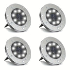 Solar LED Underground Ground Light 8 or 20 LED IP65 Stainless Steel ABS Dusk to Dawn Auto Sensor Warm White Cool White Garden Path Driveway