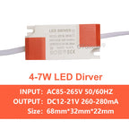 Isolated Constant Current LED Driver 1-3W 4-7W 8-12W 18-24W 36W 260-300mA AC 85-265V