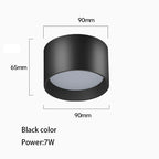 LED Surface Mounted Downlight 7W 10W Aluminum No Cut Hole Required AC 90-260V 90mm x 65mm Living Room Bedroom White Black