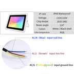 RGB IP68 LED Flood Light 20W 30W 50W 100W 24-Key Remote Memory AC 110-220V Aluminum