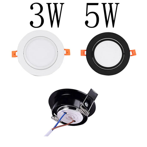 COB LED Recessed Downlight 3W 5W 7W 9W 12W 15W 18W 120° CRI 85+ 95-110lm/W AC 85-265V