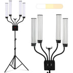 80W LED Beauty Ring Light 448 LEDs 3000-6500K Bi-Color Dimmable Gooseneck Tripod USB Remote