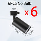 GU10 LED Track Spotlight Surface-Mounted Ceiling Lamp AC 90-260V 10-15m² Kitchen Dining
