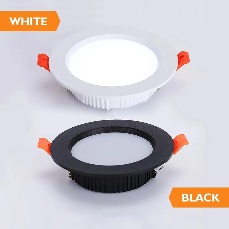 Ultra-Thin LED Recessed Downlight 3W-30W 120° CRI 85+ 95-110lm/W AC 85-265V 3-Color