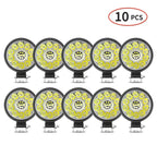 3-Inch 63W LED Work Light IP67 DC 9-32V Spot 30° Flood 60° 6300lm 6000K Stainless Bracket