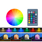 RGB LED Recessed Downlight 10W 15W 16 Colors IR Remote Control 90 Degree Aluminum AC 90-220V KTV Bedroom Living Room Ceiling Spot