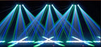 30W RGBW LED Airship Stage Light 192 LEDs + Dual Laser DMX512 Sound Auto AC 90-240V