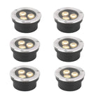 IP67 LED Recessed Ground Spotlight 2W 3W 6W 10W 12W 18W Aluminum Stainless Steel Tempered Glass AC 85-265V or DC 12V 24V Garden Pool