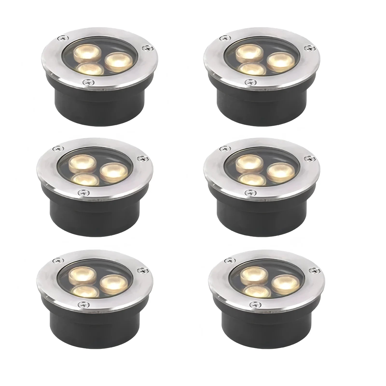 IP67 LED Recessed Ground Spotlight 2W 3W 6W 10W 12W 18W Aluminum Stainless Steel Tempered Glass AC 85-265V or DC 12V 24V Garden Pool