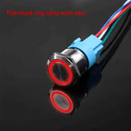 LED Illuminated Metal Push Button Switch 16mm 19mm 22mm 5A Momentary Latching 3-220V 5 Colors