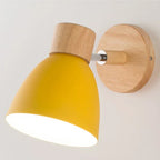 Nordic E26 E27 Wall Sconce Adjustable Steering Head 6 Colors Knob Switch 90-260V Bedroom Living Room