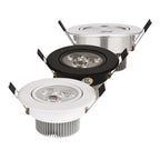 Multi-LED COB Recessed Downlight 9W-21W 30° Dimmable AC 110-220V White Black Silver 68-98mm