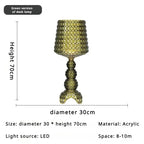 Italian Designer Hollowed Acrylic Floor Lamp E27 500x1650mm AC 110-240V White Black Blue