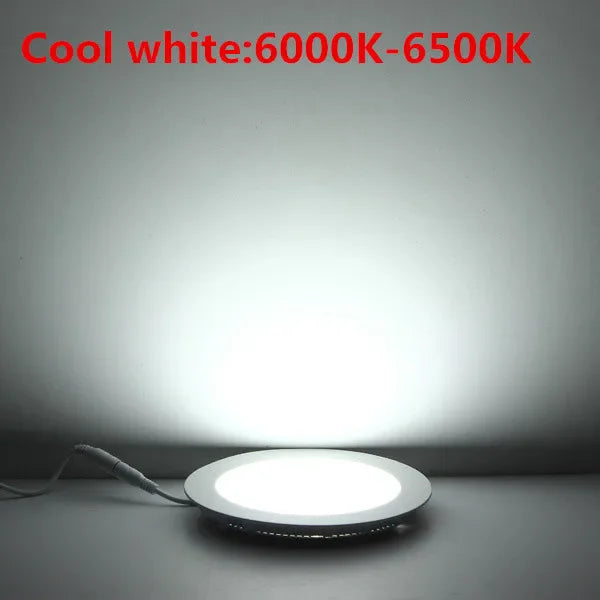 LED Recessed Panel Downlight 3W 4W 6W 9W 12W 15W 25W 120° PF97% AC 85-265V CE RoHS