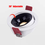 Dimmable Anti-Glare COB LED Recessed Downlight 5W 7W 10W 12W 15W 20W Bridgelux CRI 90+