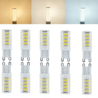 10-Pack G9 Ceramic LED Corn Bulb 7W-24W SMD2835 500-1500lm CRI 80+ 360° AC 110-220V