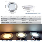 Mini Ultra-Thin DC12V LED Downlight 3W 5W 7W D68mm IP65 SMD2835 CRI80+ Warm Neutral Cool