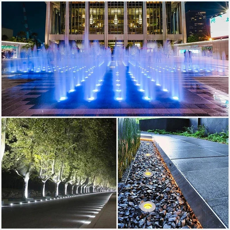 IP68 Mini LED Underwater Spotlight Stainless Steel DC 12V 24V Warm White 3000K 10mm 15mm 22mm 32mm Pool Stair Garden Deck Underground Lamp