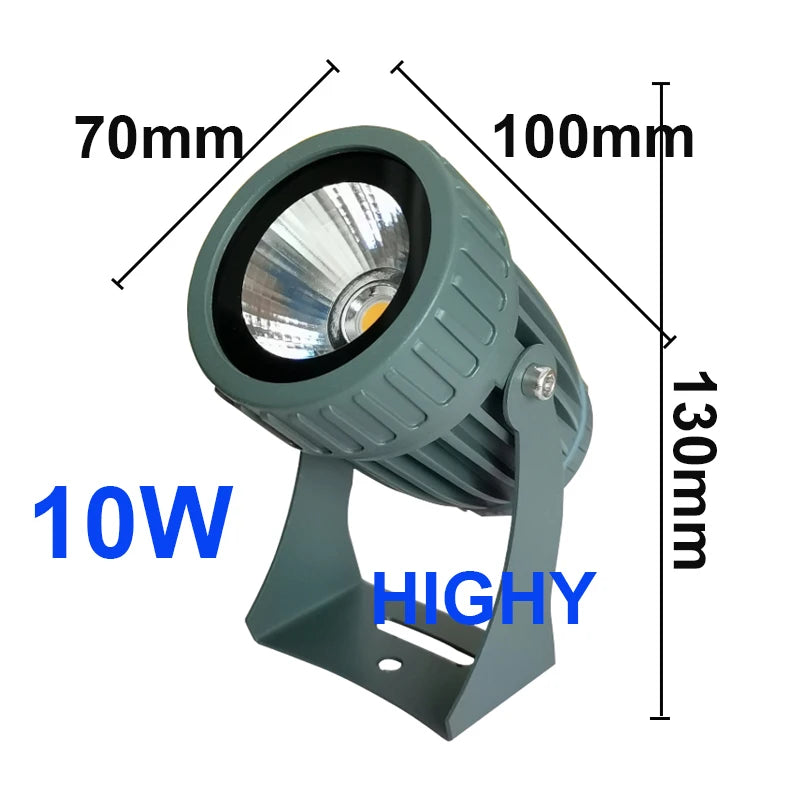 IP65 COB LED Flood Light 15W 20W 30W 40W CRI 92 Brushed Aluminum AC 85-260V or DC 24V Warm White Cool White Outdoor Landscape Spotlight