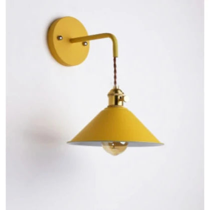 Nordic Macaron E26 E27 Wall Lamp Iron 5 Colors Downward Light AC 85-265V Bedroom Living Room