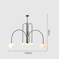 Nordic Minimalist G9 Pendant Chandelier Iron Frosted Glass Black Gold Red 90-260V