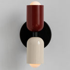 Nordic Macaron LED Wall Lamp E26 E27 2-Light Iron Bedside Sconce Bedroom Living Room
