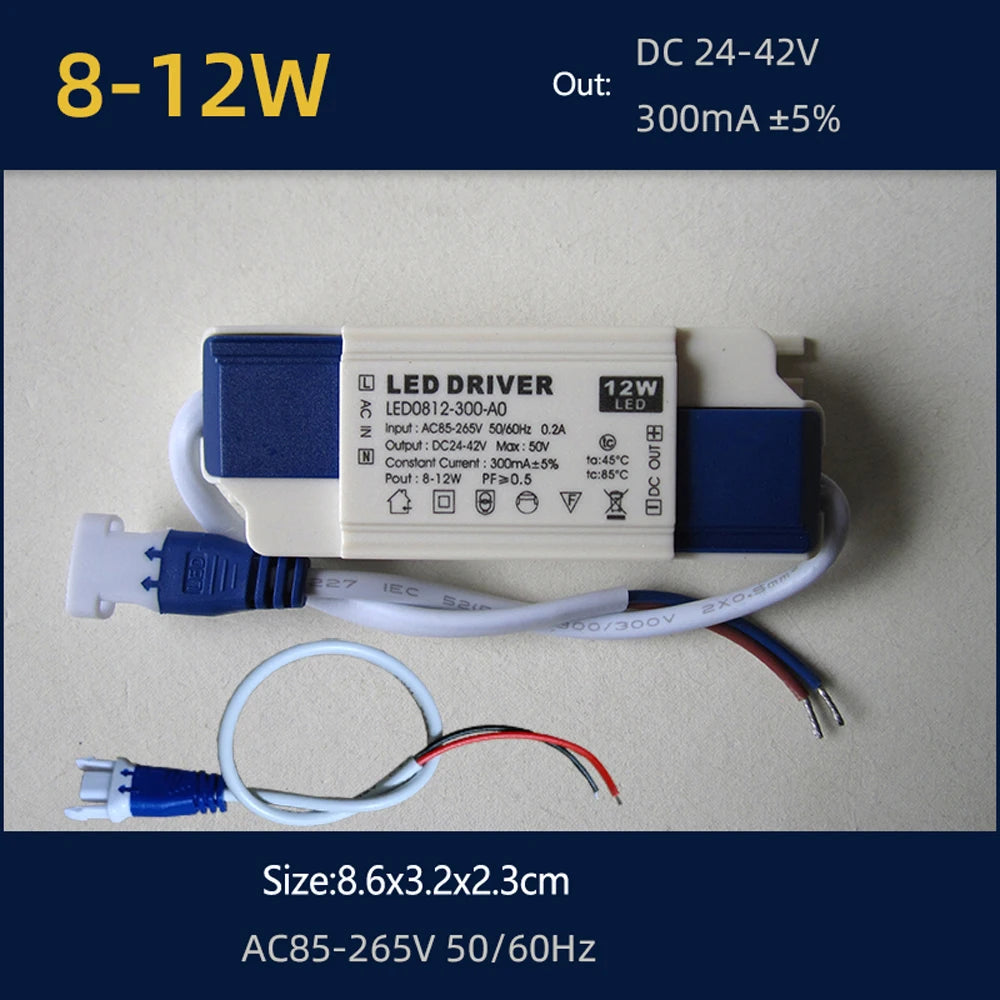 LED Driver Constant Current 20W 30W 36W 40W 50W DC 24-42V 500-1200mA AC 110-120V Input
