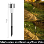 Solar Garden Stake Light IP55 Auto Dusk-Dawn 6-8hr H29.5cm ABS Stainless Steel Pathway
