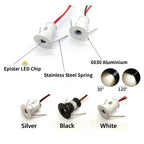 9-18 Pack 1W DC 12V Mini Recessed LED Spotlight Kit IP65 15mm Cutout 30° 120° AC Power Supply