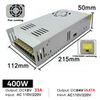 AC 110-220V to DC 12V 24V Power Supply 5A 10A 20A 40A LED Strip Indoor Aluminum Constant Voltage
