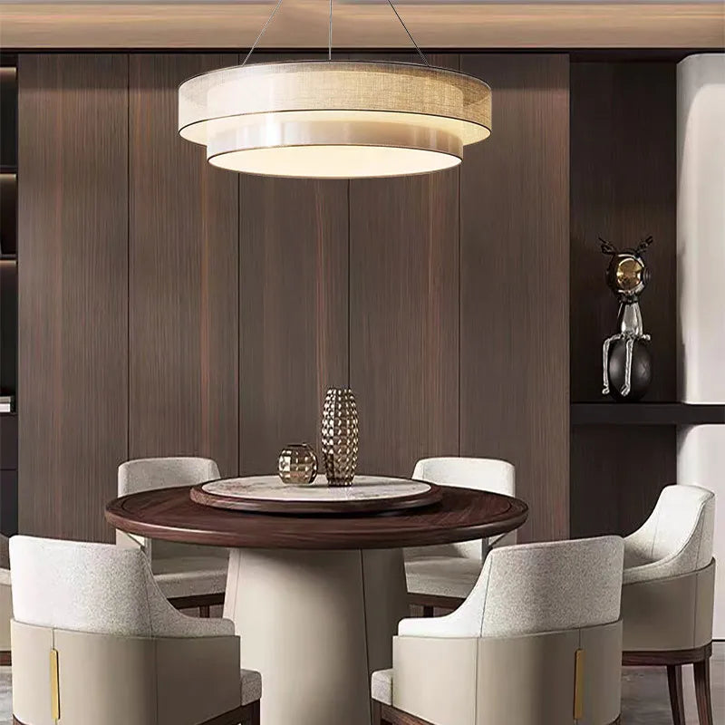 Nordic Hand-Knitted Fabric E26 E27 Pendant Light Nickel Cord Suspension AC 90-260V Bedroom