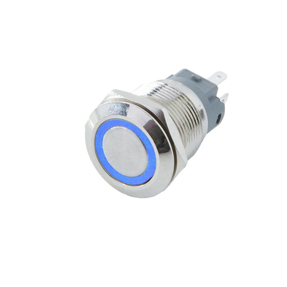 Metal Push Button Switch 12 16 19 22mm IP65 Self-Reset Self-Lock LED 3-220V NO NC CCC