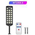 Solar LED Street Light PIR Motion Sensor 3 Modes Remote Control IP65 ABS 6V 5W Panel 4 to 8 Panel Configurations Garden Courtyard