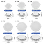4-Pack LED Recessed Downlight 6W-24W No Flicker 3000K 4000K 6000K AC 110-260V Kitchen