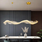Modern Linear LED Pendant Chandelier 30-90W Ironware Acrylic 4-Mode Dimmable AC 90-265V