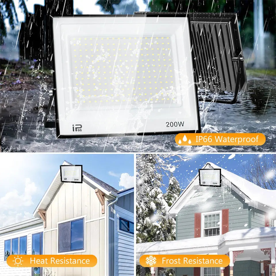 LED Flood Light 20W 30W 50W 100W 150W 200W 300W IP66 AC 100-130V 175-265V Warm Neutral Cool