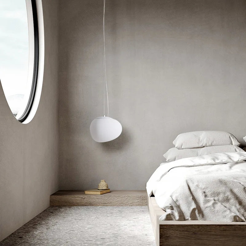 Irregular Glass Ball Pendant Light 4 Sizes E27 G9 Milky 3-CCT AC 110-240V Adjustable Cord