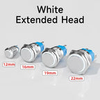 IP65 LED Illuminated Metal Push Button Switch 12mm 16mm 19mm 22mm 1-3A Momentary Latching 5 Colors