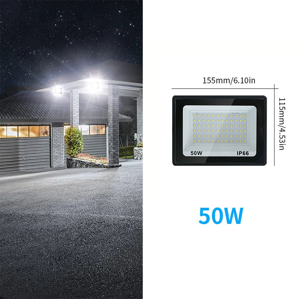 LED Flood Light 10W 20W 30W 50W 100W 150W 200W 300W IP66 Waterproof AC 110-220V