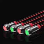 IP67 Metal LED Indicator Pilot Light Stainless Steel Push Button 6mm 8mm 10mm 12mm 12V 24V 110V 220V Waterproof Signal Lamp