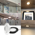 Ultra Thin IP52 LED Recessed Downlight 3W 5W DC 12V 24V 55mm Cutout 120 Degree PWM Dimmable Aluminum Kitchen Ceiling Cabinet Spotlight