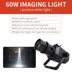 80W COB LED Stage Follow Spot Light DMX512 Voice Control Standalone AC 110-220V 30x12x12cm