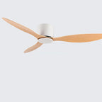 DC Motor Ceiling Fan No Light 42 52 Inch 6 Speed Reversible Remote White Wood Black 110-220V