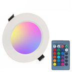 RGB LED Recessed Downlight 10W 15W 16 Colors IR Remote Control 90 Degree Aluminum AC 90-220V KTV Bedroom Living Room Ceiling Spot