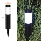 Solar LED Floor Lawn Lamp IP65 Waterproof Motion Sensor Stainless Steel Plastic Outdoor Garden Landscape Path Light