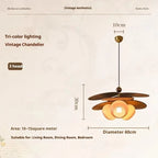 Rattan Weave Vintage E26/E27 Pendant Chandelier Stained Glass Iron AC 90-260V Restaurant Hotel