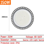 UFO LED High Bay Light 100W 150W 200W 300W SMD2835 IP65 6000-6500K AC 85-265V Warehouse